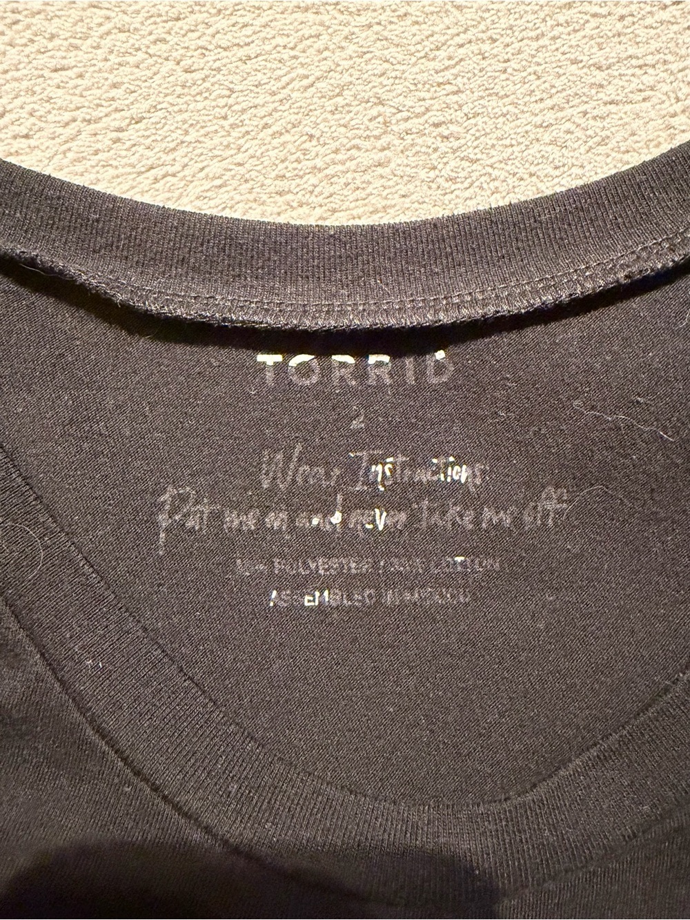 Torrid Black Short-Sleeve Crop Graphic Tee with 'NOPE' Print - Picture 3 of 3